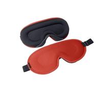 Lot de 3 masques de voyage 3D naturels en mousse à mémoire de forme - Rembourré - Type B - Rouge