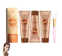 Lot de 3 masques faciaux éclaircissants anti-taches 2025 - Essence de détachant à base de plantes - Luminance Boost Spot Dissolve - Lissage des rides, nettoyage des pores - Masque facial en profondeur