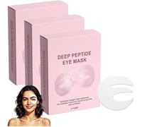 Lot de 3 masques pour les yeux au collagène au peptide profond, patchs sous les yeux pour les cernes et les yeux gonflés, design en trois pièces couvrant toute la zone des yeux pour les ridules et les