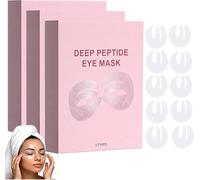 Lot de 3 masques pour les yeux au collagène au peptide profond, patchs sous les yeux pour les cernes et les yeux gonflés, design en trois pièces couvrant toute la zone des yeux, pour les ridules et
