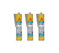 Lot de 3 mastic-colle à prise rapide SIKA Sikaflex G 139 - Gris béton - 300ml