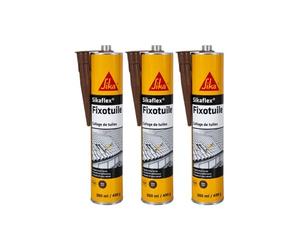 Lot de 3 mastic-colles souples SIKA Sika Fixotuile - Terre cuite - 300ml