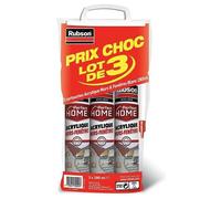 Lot de 3 Mastic Rubson Maison Acrylique Murs-Fenêtres blanc cartouche 280ml