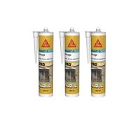 Lot de 3 mastics élastiques silicone - SIKA Sikasil G - Transparent - 300ml