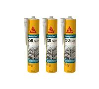 Lot de 3 mastics haute performance SIKA SikaHyflex 250 Façade - Blanc - 300ml