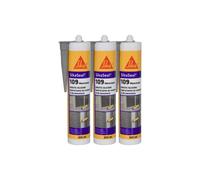 Lot de 3 mastics silicone SIKA SikaSeal 109 Menuiserie - Gris - 300ml