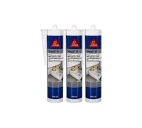 Lot de 3 mastics silicone universel SIKA Sikasil-P Marine - Transparent - 300ml