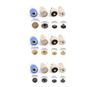 Lot de 3 matrices de boutons pression rondes en métal de 10 mm, 12,5 mm et 15 mm pour machine à pression manuelle