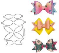 Lot de 3 matrices de découpe 3D en métal avec nœud papillon - Pour bricolage, scrapbooking, gaufrage, papier, cuir, fabrication de cartes, scrapbooking
