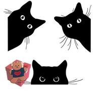 Lot de 3 matrices de découpe en forme de chats pour la fabrication de cartes, le scrapbooking, les albums photo, les décorations en papier pour la fabrication de cartes, les modèles + jolie broche