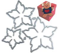 Lot de 3 matrices de découpe en forme de fleur et de feuille pour la fabrication de cartes, le scrapbooking, les albums photo, les décorations en papier pour la fabrication de cartes + jolie broche