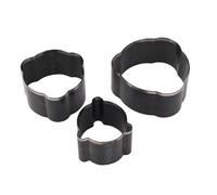 Lot de 3 matrices de découpe pour cuir - Outil artisanal en forme d'avion pour un travail précis du cuir, alliage d'acier durable, longueur latérale de 47/40/33 mm, parfait pour les projets de