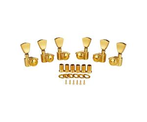 Lot de 3 mécaniques de verrouillage de guitare 21:1 avec poignée Keystone pour guitares acoustiques/LP Les Paul/SG/ES - Doré