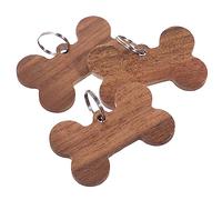 Lot de 3 médailles d'identification gravées en forme d'os pour chien, durables et résistantes aux rayures, design léger pour plus de confort pour colliers et décoration