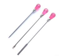 Lot de 3 mélangeurs de cire à cacheter pour projets d'artisanat - Outils de mélange en métal, 10 cm de long, faciles à nettoyer et réutilisables pour la fabrication de bijoux en résine et le scellage