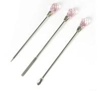 Lot de 3 mélangeurs de cire à cacheter pour projets d'artisanat - Outils de mélange en métal, 10 cm de long, faciles à nettoyer et réutilisables pour la fabrication de bijoux en résine et le scellage