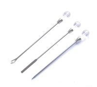 Lot de 3 mélangeurs de cire à cacheter pour projets d'artisanat - Outils de mélange en métal, 10 cm de long, faciles à nettoyer et réutilisables pour la fabrication de bijoux en résine et le scellage