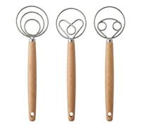 Lot de 3 mélangeurs efficaces pour pâte à saure et pizza, avec moule à double anneaux, bobines et amour, parfait pour les amateurs de pâtisserie et les boulangers amateurs, réduit la charge du poignet