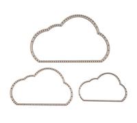 Lot de 3 métiers à tisser en forme de nuage - Hêtre durable - Surface lisse - Facile à utiliser - Pour adultes et débutants