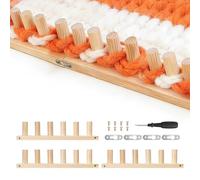 Lot de 3 métiers à tricoter épais de 100 cm d'épaisseur avec 1 tournevis et outils de montage, outils de tissage, facile à assembler, pour décoration d'intérieur, studio d'artisanat