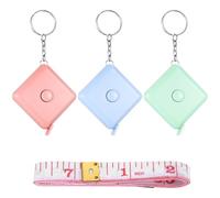 Lot de 3 Mètres Ruban Carrés Rétractables + 1 Mètre Ruban Plastique 150cm | Double Échelle (cm/inch) Mini ruban à mesurer carré de style nordique, Mesures Corporelles, Couture, Tailleur