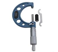 Lot de 3 micromètres extérieurs de 0 à 75 mm pour mesurer le diamètre extérieur, outil de mesure de 0,01 mm avec butée à cliquet et revêtement en chrome satiné, lot de 3 (0-2 (25-50 mm)