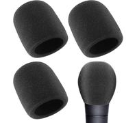 Lot de 3 microphones anti-pop-En mousse élastique-Noir-Épais-Protection contre le vent-Lavables-Pour microphones à main-Mousse universelle pour microphones en forme de O et de U