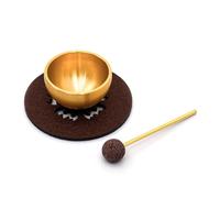 Lot de 3 mini bols chantants tibétains - Avec maillet et coussin - Pour la méditation, le yoga, la thérapie par le son, la réduction du stress, la méditation