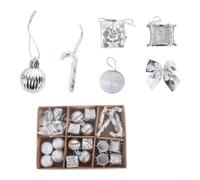 Lot de 3 mini décorations de Noël en plastique doré de 2,3 à 7 cm | Plastique léger et robuste, résistant aux chocs, réutilisable pendant des années, sans danger pour les enfants