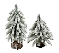 Lot de 3 mini décorations pour sapin de Noël avec branches enneigées et matériau PE pour les besoins de décoration de Noël