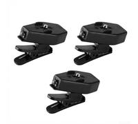 Lot de 3 mini lampes de lecture LED avec support à clipser pour lunettes et chapeaux avec orientation de la lumière réglable à 360 degrés