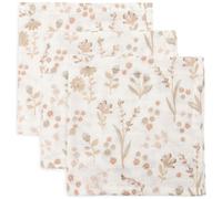 Lot de 3 mini langes en gaze de coton Bloomy (31 x 31 cm)