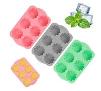 Lot de 3 mini moules à glaçons en forme de couronne de vacances pour cocktails, couronnes de vacances, moules en silicone à 6 trous, moules en silicone en forme de fleur pour beignets, œufs