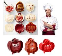 Lot de 3 mini moules à tarte classiques à la main - Pour Halloween, Noël, fête à thème