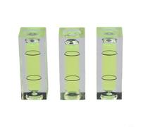 Lot de 3 mini niveaux carrés 15 x 15 x 40 mm en acrylique et ABS pour le travail du bois, l'encadrement, l'art suspendu et le bricolage
