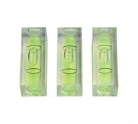 Lot de 3 mini niveaux carrés à bulles pour nivellement tubulaire du bois cadres photo acrylique transparent 15 x 15 x 40 mm