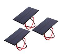 Lot de 3 mini panneaux solaires DC 6 V 1 W en polysilicium avec câble de 30 cm pour lampe de poche
