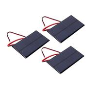 Lot de 3 mini panneaux solaires rectangulaires CC 6 V 1 W en silicone polysilicium chargeur micro pour panneaux cellules, jouets électriques et systèmes photovoltaïques avec câble de 30 cm