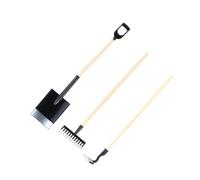 Lot de 3 mini pelles rouillées miniatures à l'échelle 1:12, ornements de micro paysage, outil de jardin de conte de fées (noir)