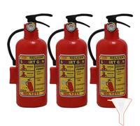 Lot de 3 mini pistolets extincteurs avec entonnoir et manuel de jeux - Tireurs amusants pour les fêtes, les jeux de célibataire et les cadeaux pour adultes (portée de 3 m)