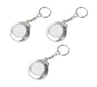 Lot de 3 Mini Porte-clés à Ruban à Mesurer, Mètre ruban de 2 mètres, Ruban à Mesurer de Poche Rétractable en Acier Inoxydable pour Cadeaux de Fête d'anniversaire, Usage Quotidien