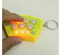 Lot de 3 mini porte-clés lumineux pour enfants - Thème d'attaque de taupes