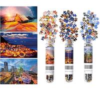 Lot de 3 Mini Puzzles de 150 pièces pour Adultes - 15,2 x 10,2 cm - Jouets de Divertissement pour la Maison - Puzzles de décoration d'intérieur