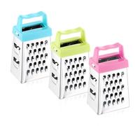 Lot de 3 mini râpes à fromage en acier inoxydable avec poignée - Gadget de cuisine efficace pour râper l'ail, la noix de muscade, le chocolat, le lave-vaisselle, les légumes, les fruits