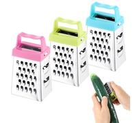 Lot de 3 mini râpes carrées, râpes à fromage, râpe en acier inoxydable, râpe de cuisine, râpe pour légumes, râpe carrée, multifonctionnelle pour chocolat, citron, muscade, fromage, gingembre, légumes