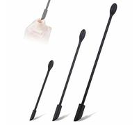 Lot de 3 mini spatules à confiture en silicone, petites cuillères et grattoirs pour pot de maquillage étroit, long manche pour obtenir la dernière goutte des bouteilles alimentaires