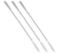 Lot de 3 mini spatules de laboratoire à double extrémité, petites spatules en métal en acier inoxydable, spatules de laboratoire micro-carrées/rondes, spatules de maquillage pour mélanger les produits