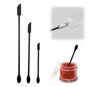 Lot de 3 Mini Spatules en Silicone - Petite Cuillère, Spatule en Verre, Spatule de Beauté, Cosmétique - Longue Poignée, Agitateur de Lotion pour Bouteilles
