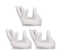 Lot de 3 mini supports en céramique en forme de main pour filtre à thé, petits pots tillandsia, décoration de jardin, mini support de filtre à thé en céramique