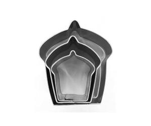 Lot de 3 minis emporte-pièces Cupcake, Inox alimentaire, 2 cm, 3 cm, 4 cm